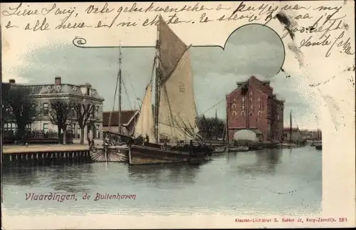 Ak Vlaardingen Südholland, Buitenhaven