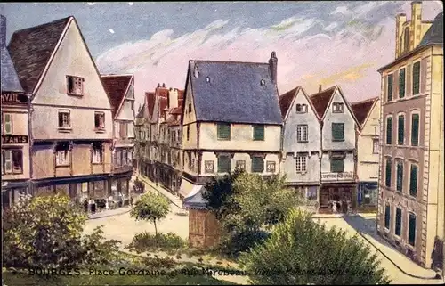 Künstler Ak Bourges Cher, Rue Mirebeau