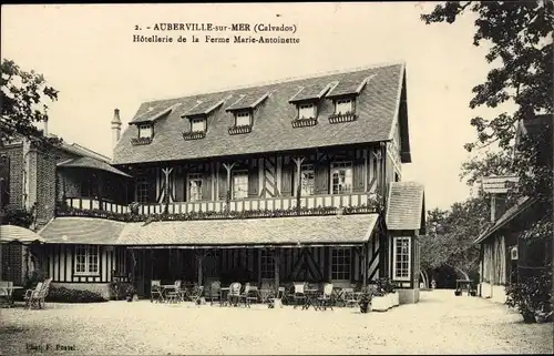 Ak Auberville sur Mer Calvados, Hôtellerie de la Ferme Marie Atoinette