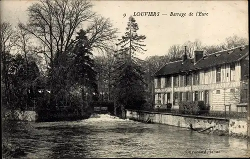 Ak Louviers Eure, Barrage de l'Eure