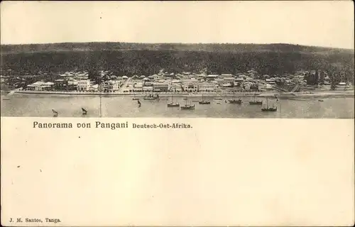 Ak Pangani Tansania, Deutsch Ostafrika, Panorama