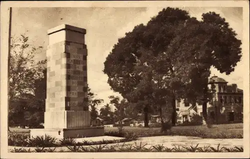 Ak Porto Novo Benin, Gefallenendenkmal