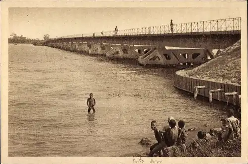 Ak Porto Novo Benin, Brücke