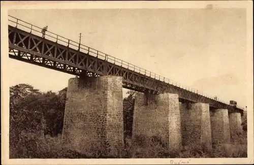 Ak Ouémé Benin, Eisenbahnbrücke