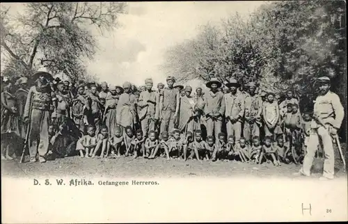 Ak Deutsch Südwestafrika Namibia, Gefangene Herreros