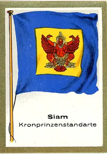 Sammelbild Fahnenbilder Fahnen der außereurop. Länder Nr. 233, Siam, Kronprinzenstandarte