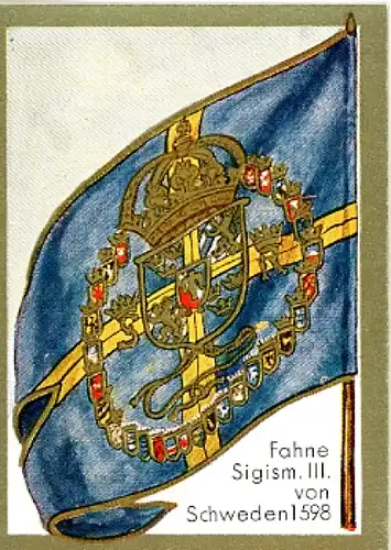 Sammelbild Historische Fahnen Bild 103 Fahne Sigismund III. von Schweden 1598