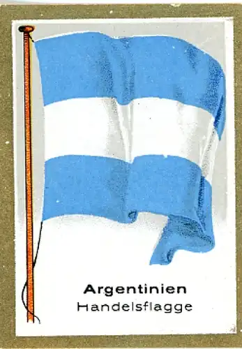 Sammelbild Fahnenbilder Fahnen außereurop. Länder Nr. 335, Argentinien, Handelsflagge