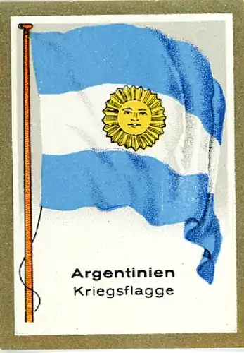 Sammelbild Fahnenbilder Fahnen außereurop. Länder Nr. 336, Argentinien, Kriegsflagge