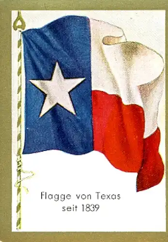 Sammelbild Historische Fahnen Bild 197, Flagge von Texas seit 1839