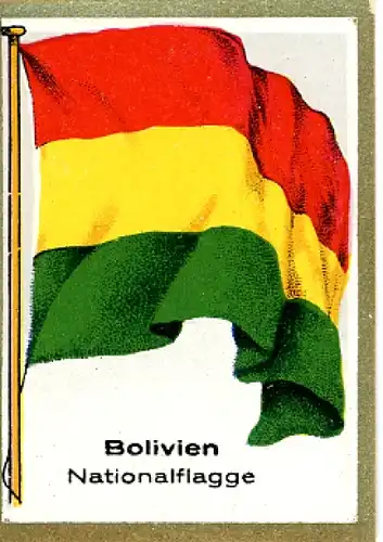 Sammelbild Fahnenbilder Fahnen außereurop. Länder Nr. 329, Bolivien Nationalflagge