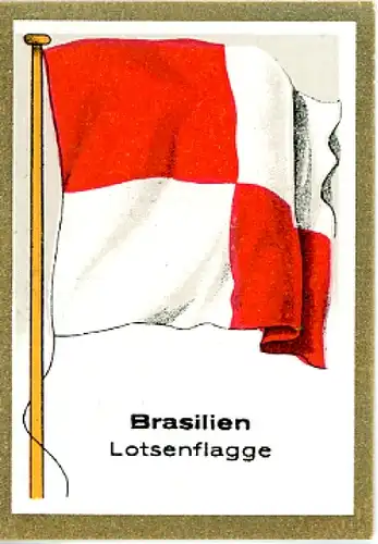 Sammelbild Fahnenbilder Fahnen außereurop. Länder Nr. 348, Brasilien Lotsenflagge