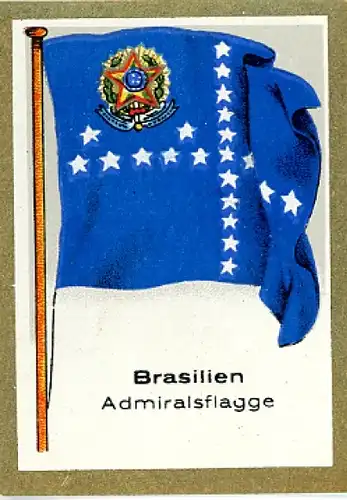 Sammelbild Fahnenbilder Fahnen außereurop. Länder Nr. 346, Brasilien Admiralsflagge