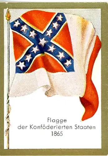 Sammelbild Historische Fahnen Bild 199, Flagge der Konföderierten Staaten 1865