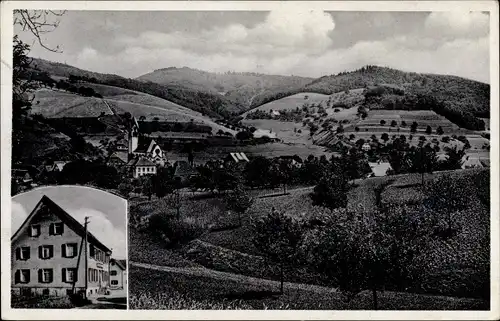 Ak Schuttertal im Schwarzwald, Totalansicht, Gasthaus und Metzgerei zum Adler