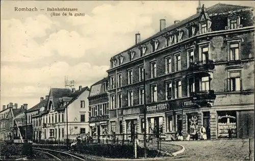 Ak Rombas Rombach Lothringen Moselle, Bahnhofstraße