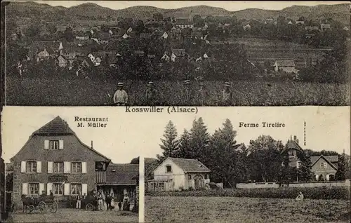 Ak Cosswiller Koßweiler Kossweiler Elsass Bas Rhin, Ferme Tirelire, Restaurant M. Müller