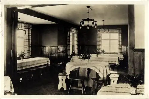 Ak Roßleben im Kyffhäuserkreis, Jugendheim Mittelelbehaus, Tagesraum