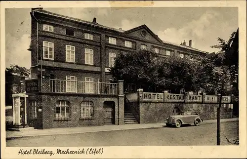 Ak Mechernich in der Eifel, Hotel Bleiberg, Auto