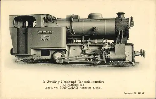 Ak B-Zwilling Nassdampf Tenderlokomotive für Hüttenbetrieb
