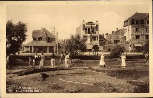 Ak  Koksijde Coxyde sur Mer Westflandern, Tom Thumb Golf, Minigolf
