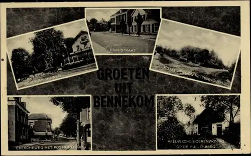 Ak Bennekom Gelderland, Straßenpartien, Hotel Pension, Post