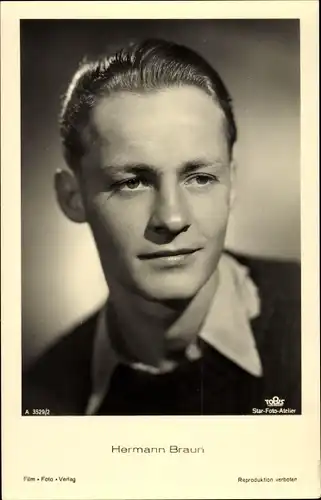 Ak Schauspieler Hermann Braun, Portrait