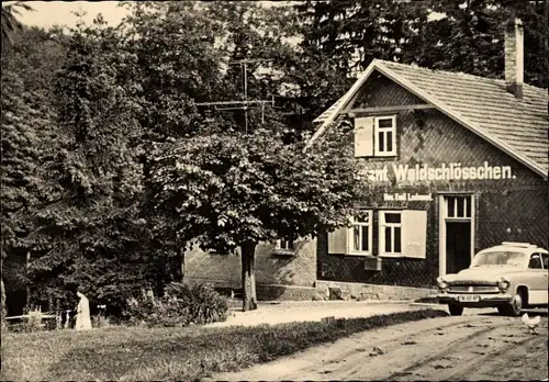 Ak Brotterode in Thüringen, Gehege, Restaurant Waldschlösschen, Auto