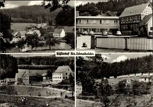 Ak Fambach Thüringen, Nüßleshof, Badesee, Ferienhäuser, Parkplatz