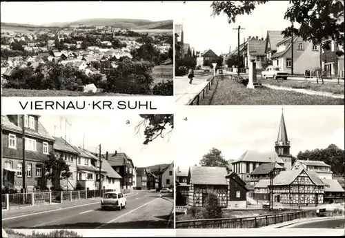 Ak Viernau Steinbach Hallenberg im Thüringer Wald, Blick vom Bierhügel, Ernst-Thälmann-Platz