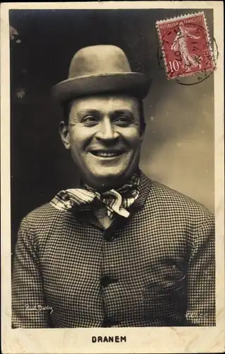 Ak Schauspieler und Komiker, Dranem, Portrait