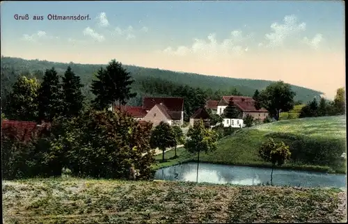 Ak Ottmannsdorf Triptis in Thüringen, Teilansicht