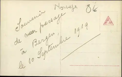 Ak Bergen Norwegen, Totalansicht