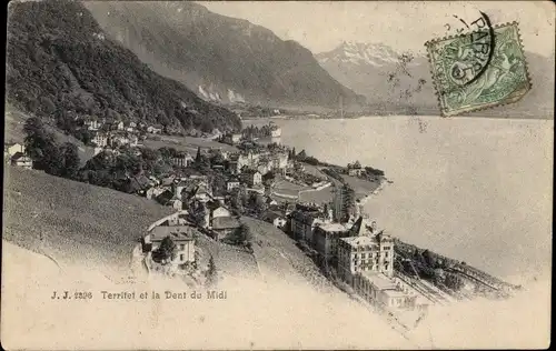 Ak Territet Montreux Kt. Waadt, La Dent du Midi