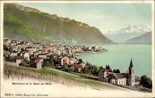 Ak Montreux Kanton Waadt Schweiz, Dent du Midi