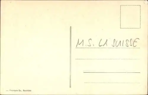 Ak Genève Genf Schweiz, Dampfschiff "La Suisse" am Anleger, Mont Blanc