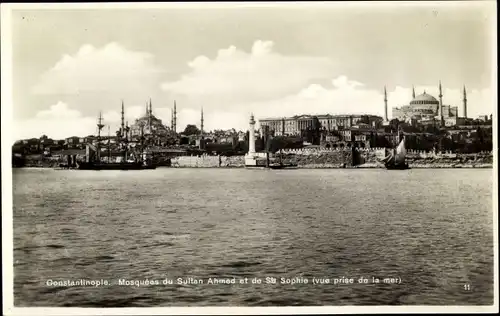 Ak Konstantinopel Istanbul Türkei, Mosquees du Sultan Ahmed et Sainte Sophie