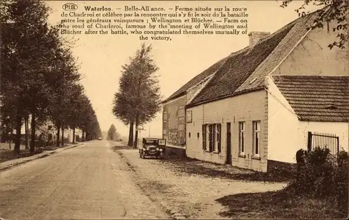 Ak Waterloo Wallonisch Brabant, Belle Alliance, Straßenpartie