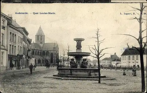 Ak Oudenaarde Audenarde Ostflandern, Quai Louise Marie