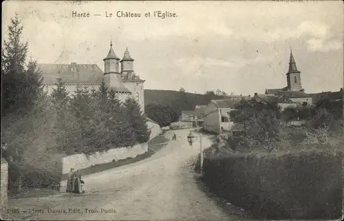 Ak Aywaille Wallonien Lüttich, Le Château et l'Église