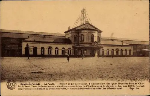 Ak Braine le Comte Wallonien Hennegau, Gare, Bahnhof
