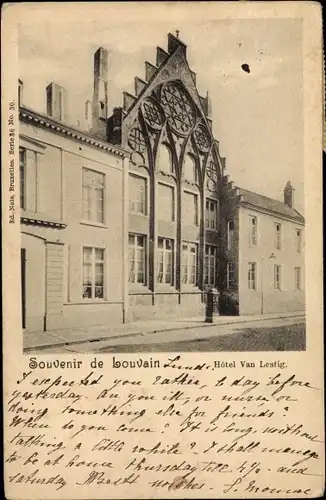 Ak Louvain Leuven Flämisch Brabant, Hôtel Van Lestig