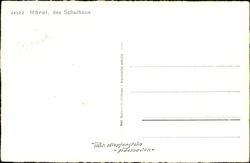 Ak Mörel Kanton Wallis, Schulhaus