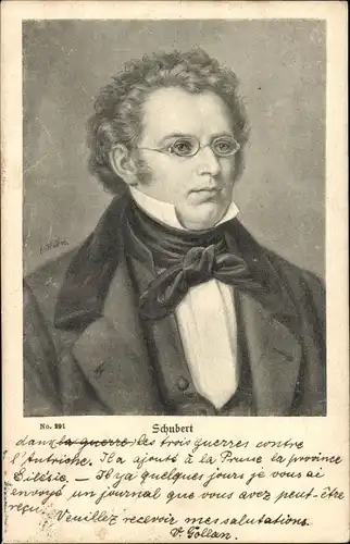 Künstler Ak Komponist Franz Schubert, Portrait