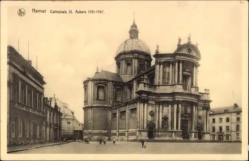 Ak Namur Wallonien, Cathedrale St. Aubain