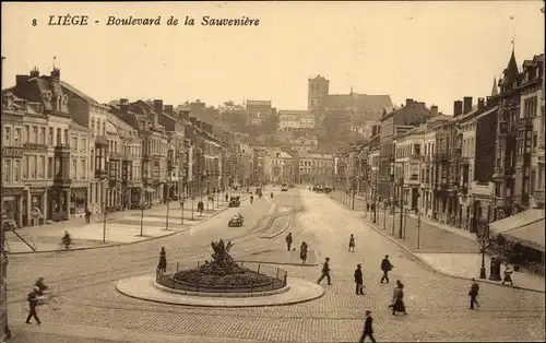 Ak Liège Lüttich Wallonien, Boulevard de la Sauveniere