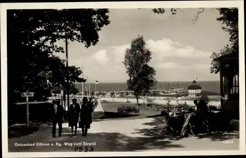 Ak Ostseebad Göhren auf Rügen, Weg zum Strand