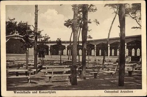 Ak Ostseebad Arendsee Kühlungsborn, Wandelhalle und Konzertplatz