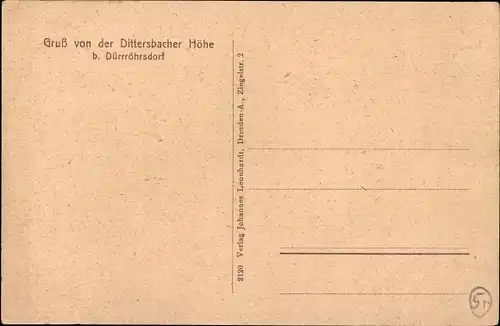 Ak Dürrröhrsdorf Dittersbach in Sachsen, Dittersbacher Höhe, Paar