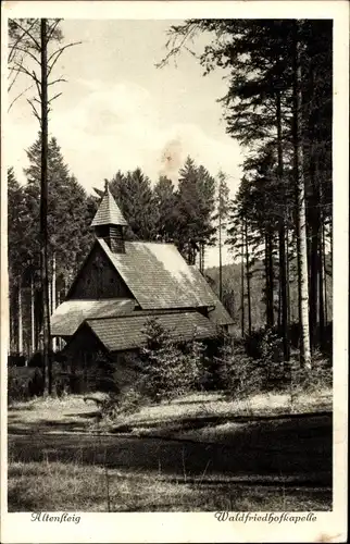 Ak Altensteig im Schwarzwald Württemberg, Waldfriedhofkapelle